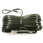 TEL-1000Β Καλώδιο τηλεφώνου με άκρα 6x4 (RJ-11) Μαύρο, μήκος 10 μέτρα