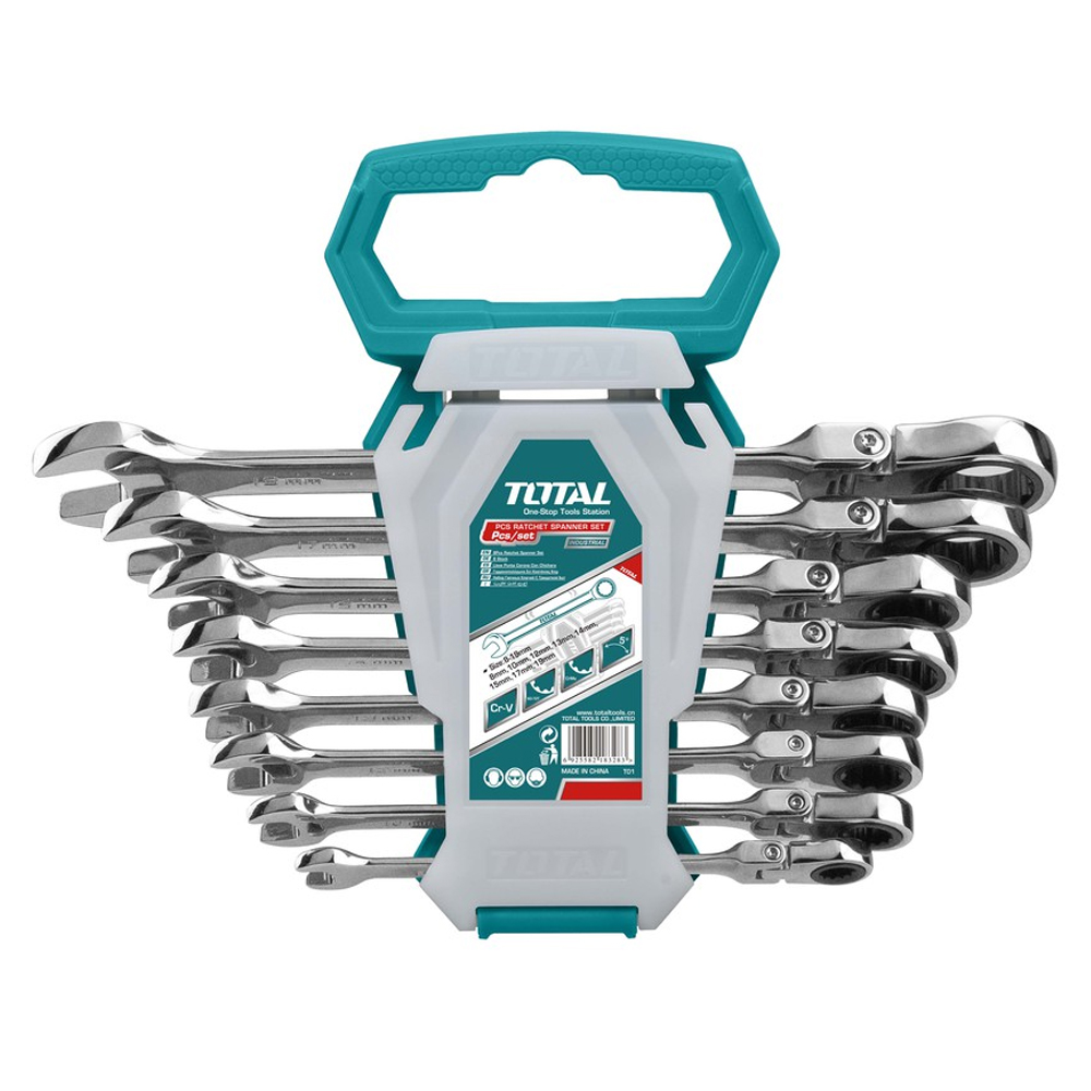 TOTAL THT102RK586 Σετ Γερμανοπολύγωνα Καστάνιας με σπαστή κεφαλή 8τμχ.