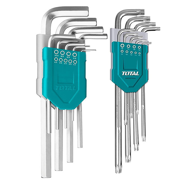TOTAL THT106KT0181 Σετ Allen (Hex key) Μακριά + Torx Μακριά 18τμχ.