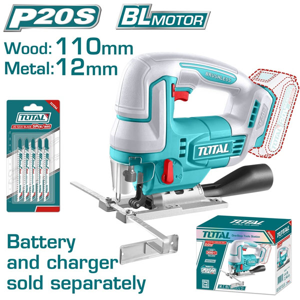 TOTAL TJSLI1008 Παλινδρομική Σέγα Μπαταρίας Λιθίου 20V (χωρίς μπαταρία & φορτιστή) P20S SHARE+ 