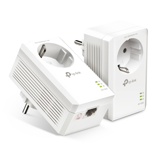TP-LINK TL-PA7017P KIT V4.0 AV1000 Gigabit Passthrough Powerline Starter Kit