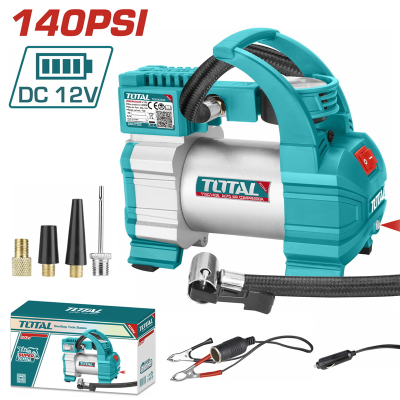TOTAL TTAC1406 Κομπρεσέρ Αέρος Αυτοκινήτου 140psi 12V DC