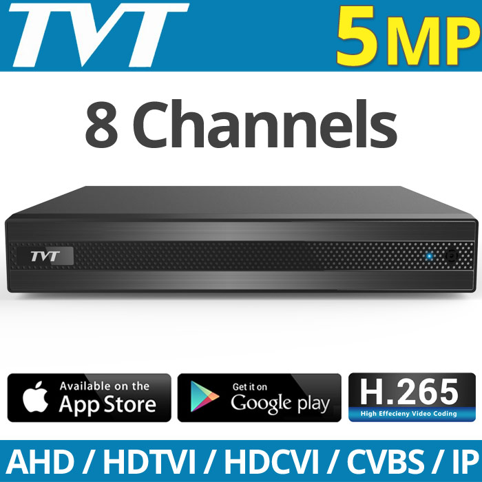 TVT TD-2108NS-HC-H H.265 Πενταυβριδικό Καταγραφικό DVR 8 καμερών H.265 5Mpixels Lite TVI/AHD/CVI/IP/CVBS