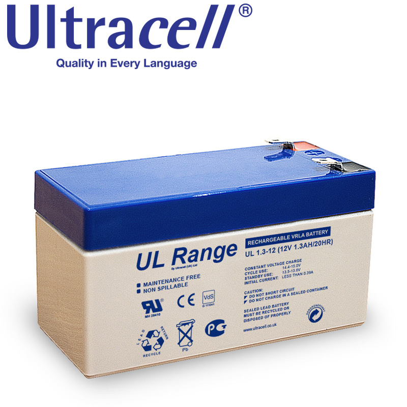Ultracell UL1.3-12 Επαναφορτιζόμενη Μπαταρία Μολύβδου 12 Volt / 1,3 Ah