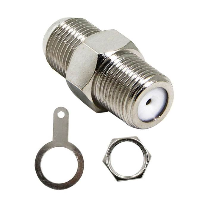 ULTIMAX V-7242S Μούφα F θηλυκό σε F θηλυκό με παξιμάδι και Ροδέλα L:31.5mm 