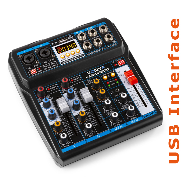 VONYX VMM-P500 4 Channel USB Mixer με DSP/ Bluetooth/ MP3 172.580