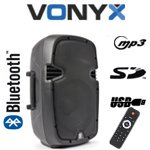 VONYX SPJ-1200ABT MP3 Επαγγελματικό Αυτοενισχυόμενο 12" 600 Watt Max USB/ SD/ MP3/ Bluetooth (τμχ) 178.042