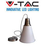 V-TAC VT-7520 WHITE Μονόφωτο φωτιστικό Οροφής E27 με φινίρισμα Άμμου Ø220 3702