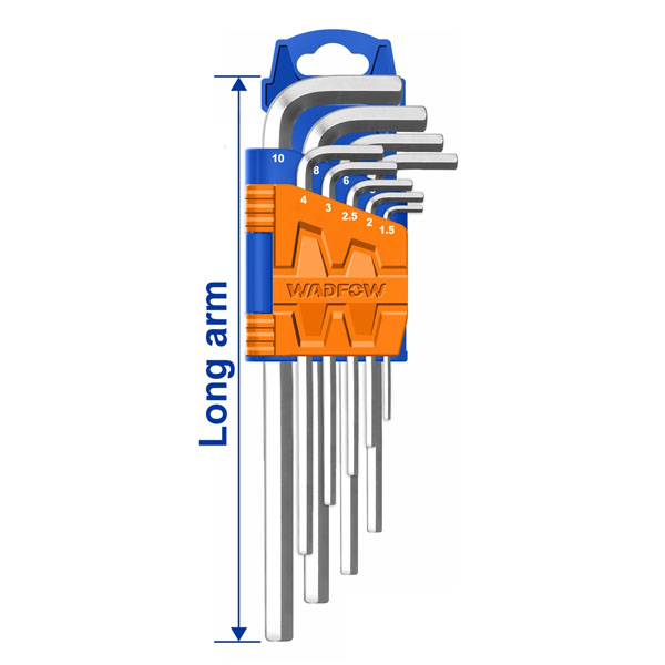WADFOW WHK1291 Σετ Allen (Hex key) Μακριά 9τμχ. 