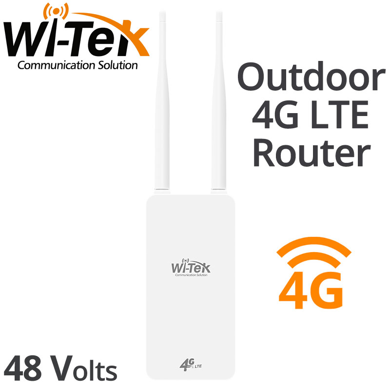 Wi-Tek WI-LTE117-O Ασύρματο 4G (LTE) Mobile Router με WiFi 2.4GHz, 1x SIM slot, Τροφοδοσία PoE 48V, 1 ή 2 PoE Outputs