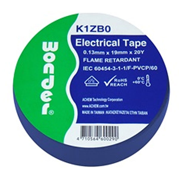 WONDER BLUE K1ZB0 Μονωτική ταινία 19mm x 18m PVC Μπλέ χρώμα