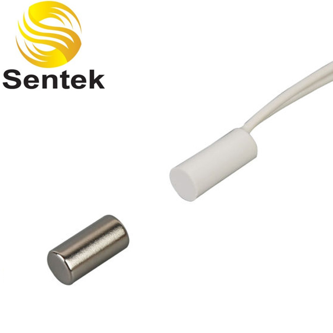 Sentek BR-1014 (ΛΕΥΚΗ) Πολύ λεπτή Χωνευτή μαγνητική επαφή με μεταλλικό μαγνήτη