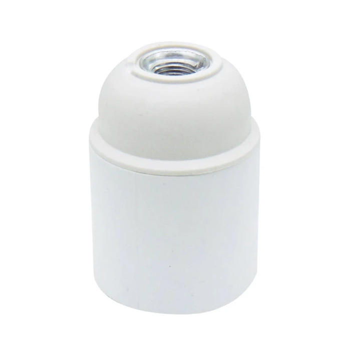 OEM Ντουί Βακελίτη Βιδωτό E27 με μεταλλικό σπέιρωμα M10 σε Λευκό χρώμα B376B BNA