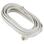 TEL-0500W Καλώδιο τηλεφώνου με άκρα 6x4 (RJ-11) Λευκό, μήκος 5 μέτρα