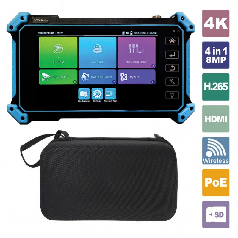 X51 PLUS Multifunction CCTV Tester για Αναλογικές & IP Κάμερες (ως 8Mpixels) με Οθόνη Αφής 5.4’’